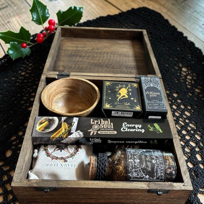 Coffret Déesse wicca, pendule orgonite et améthyste
