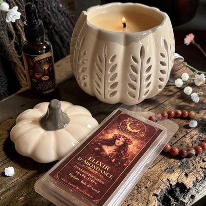 Fondants de cire parfumés "élixir d'abondance", fondants équinoxe automne, fondants de mabon