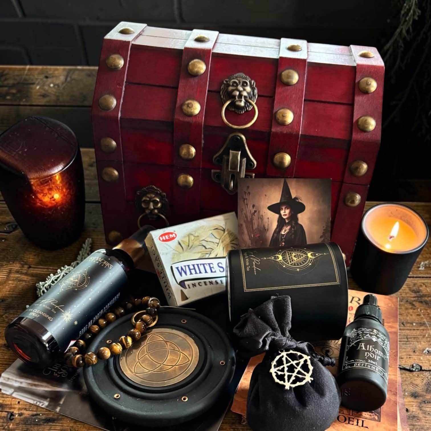 Encens cônes sauge blanche, coffret rituel protection
