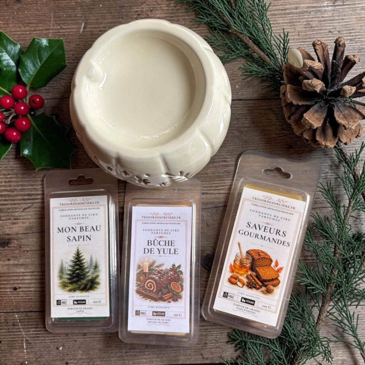 Brûleur à fondants citrouille et fondants de Noël