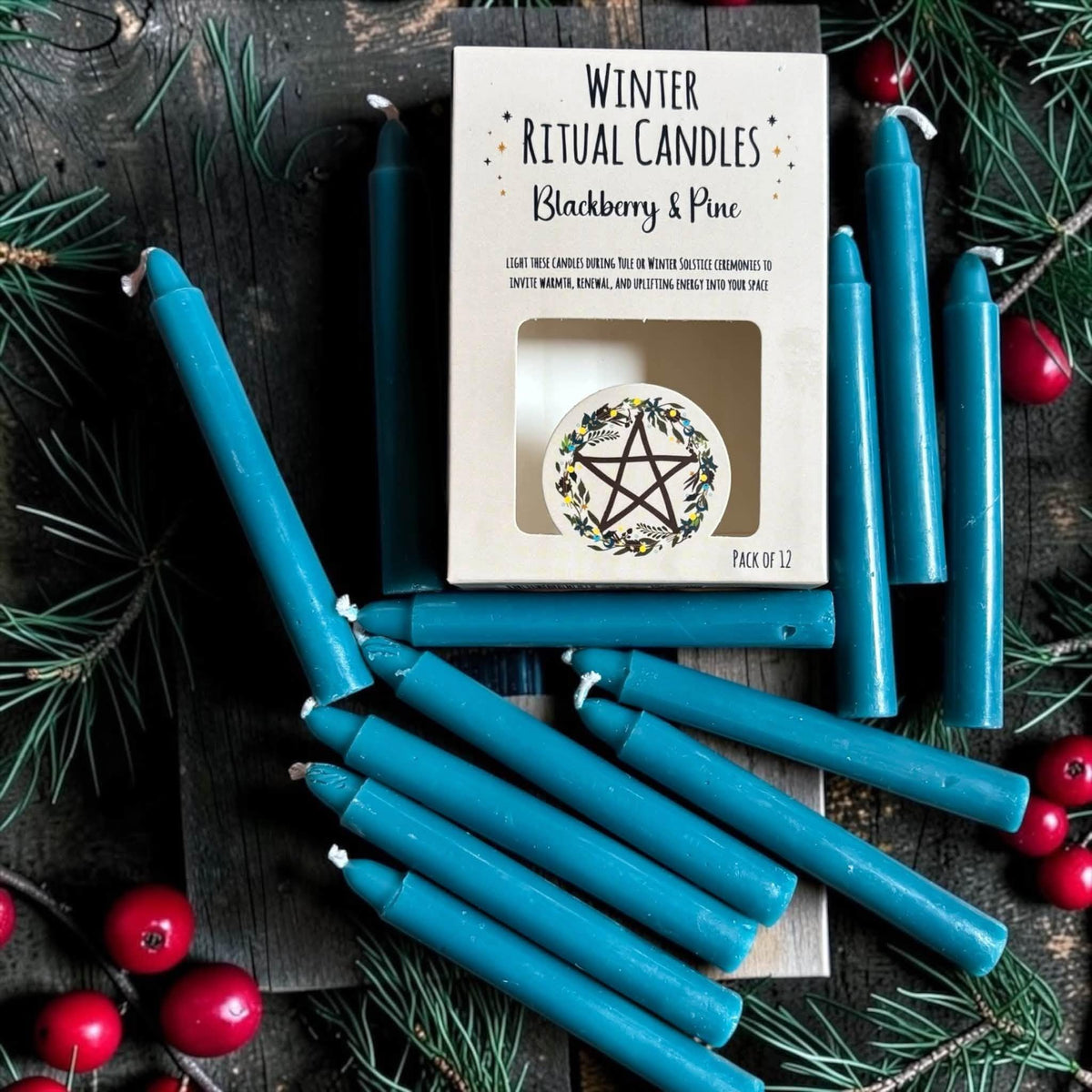 12 bougies parfum mûre et pin Yule