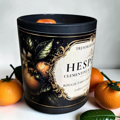 Bougie parfumé "Hespérie", bougie parfum orange