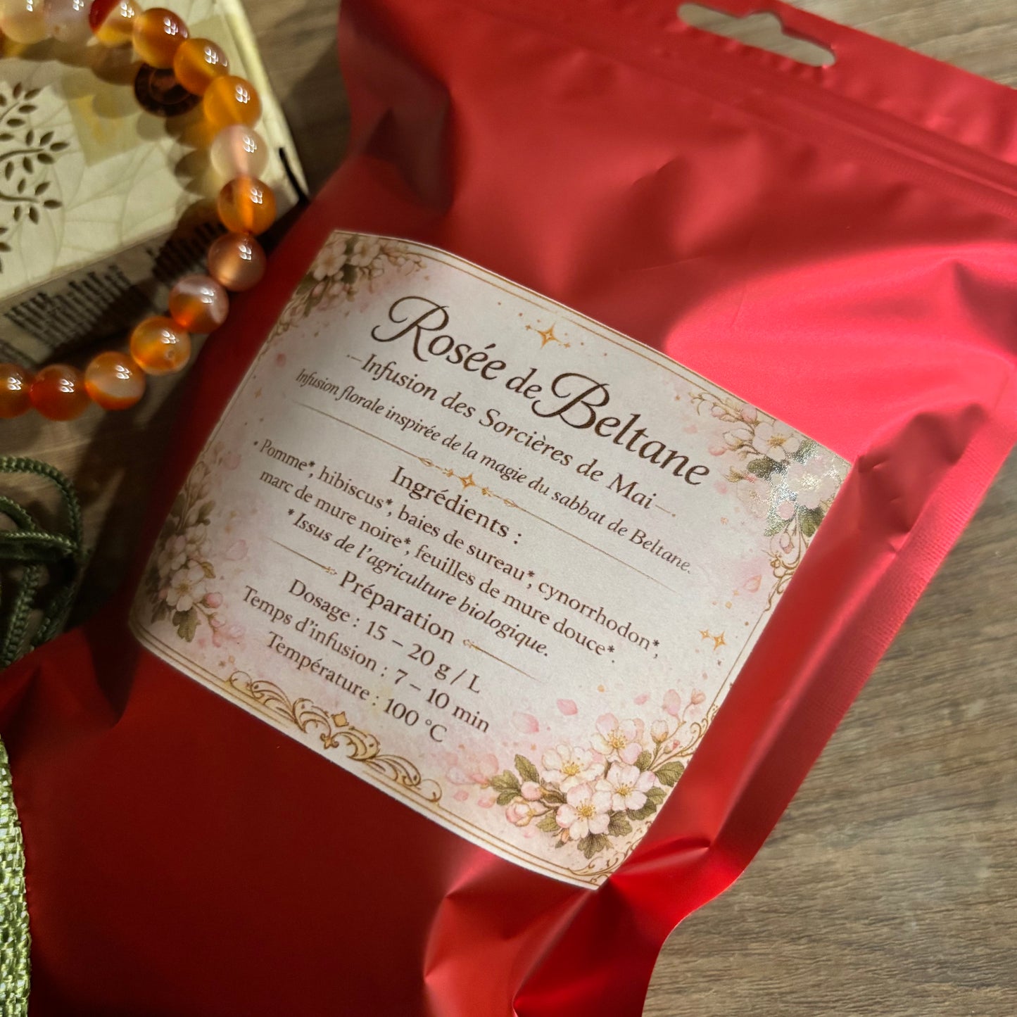 infusion rosée de beltane, sabbat de beltane, infusion bio