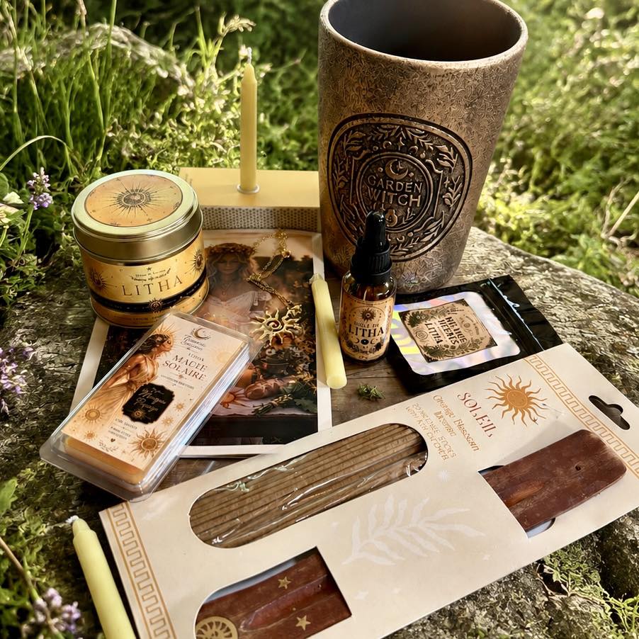 Box Litha, box sorcière, witchbox Litha, rituel magie solaire