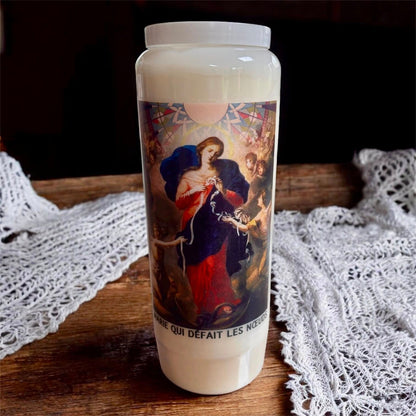 Bougie neuvaine "Marie qui défait les noeuds"