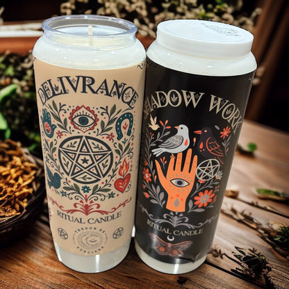 Bougie de neuvaine "rituel de délivrance", bougie 9 jours
