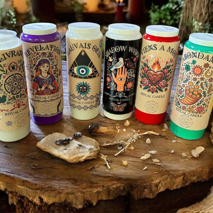 Bougie de neuvaine "rituel de délivrance", bougie 9 jours
