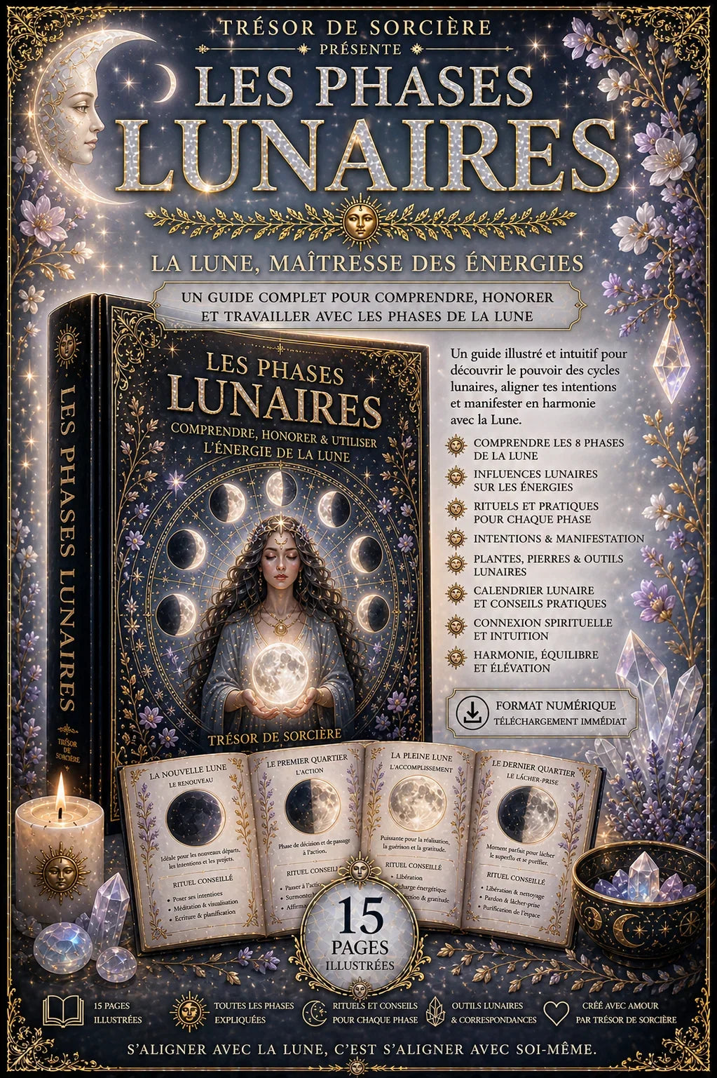 Téléchargement grimoire 15 pages "guide de la lune"