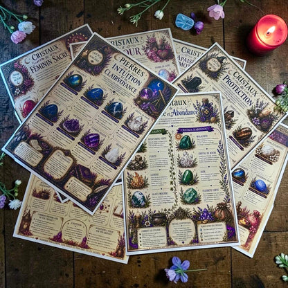 Téléchargement 12 "pages de grimoire "les cristaux"