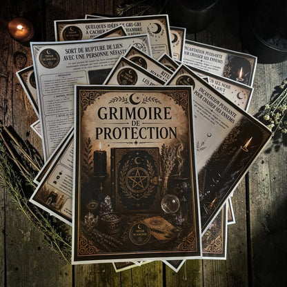 Téléchargement "grimoire de protection" 30 pages, pages de grimoire