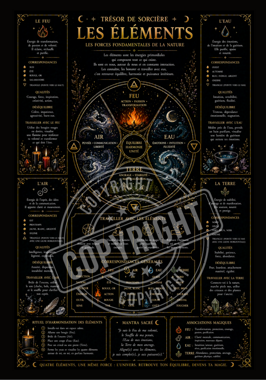 Téléchargement affiche "les éléments" 30x42 cm