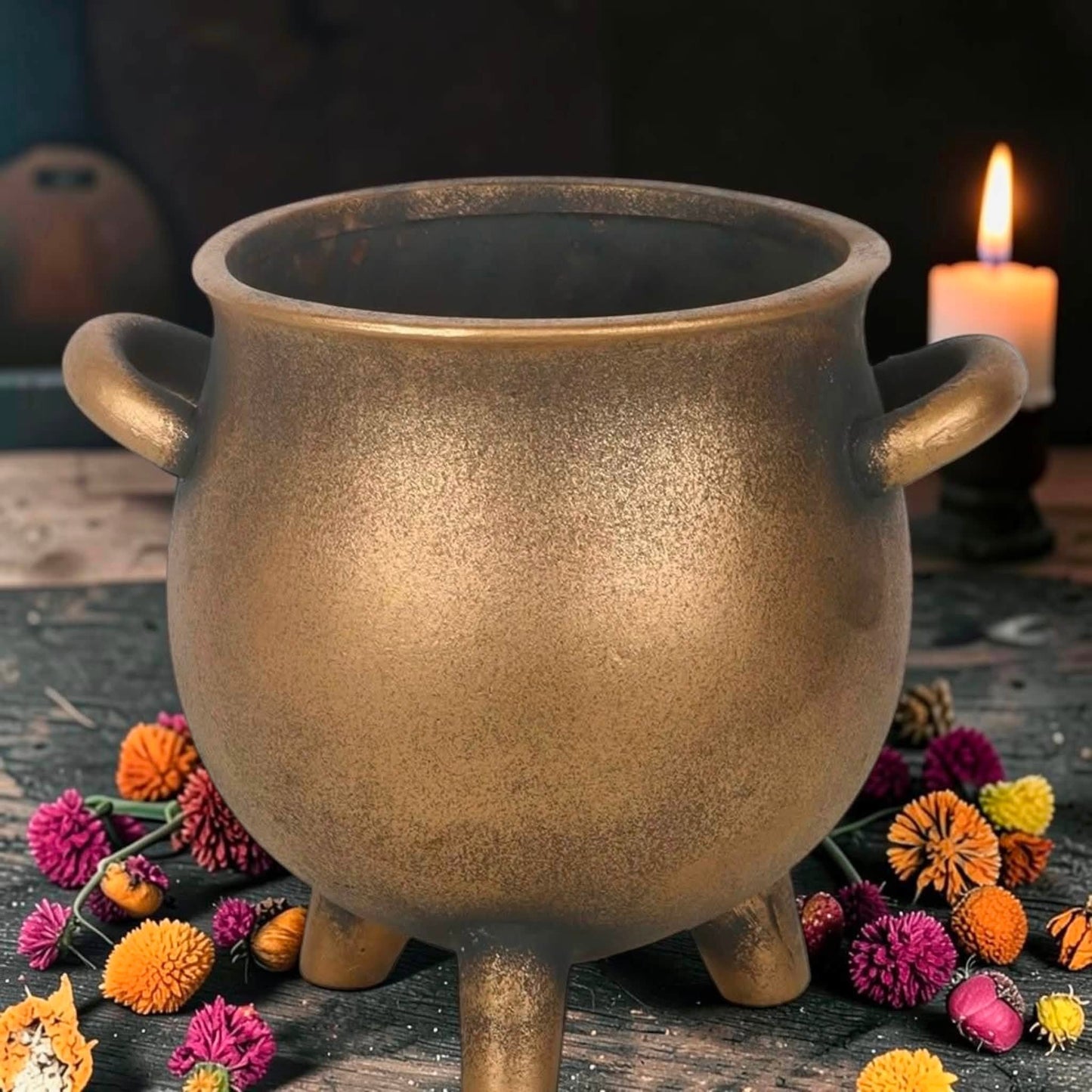 Pot en terre cuite chaudron de sorcière