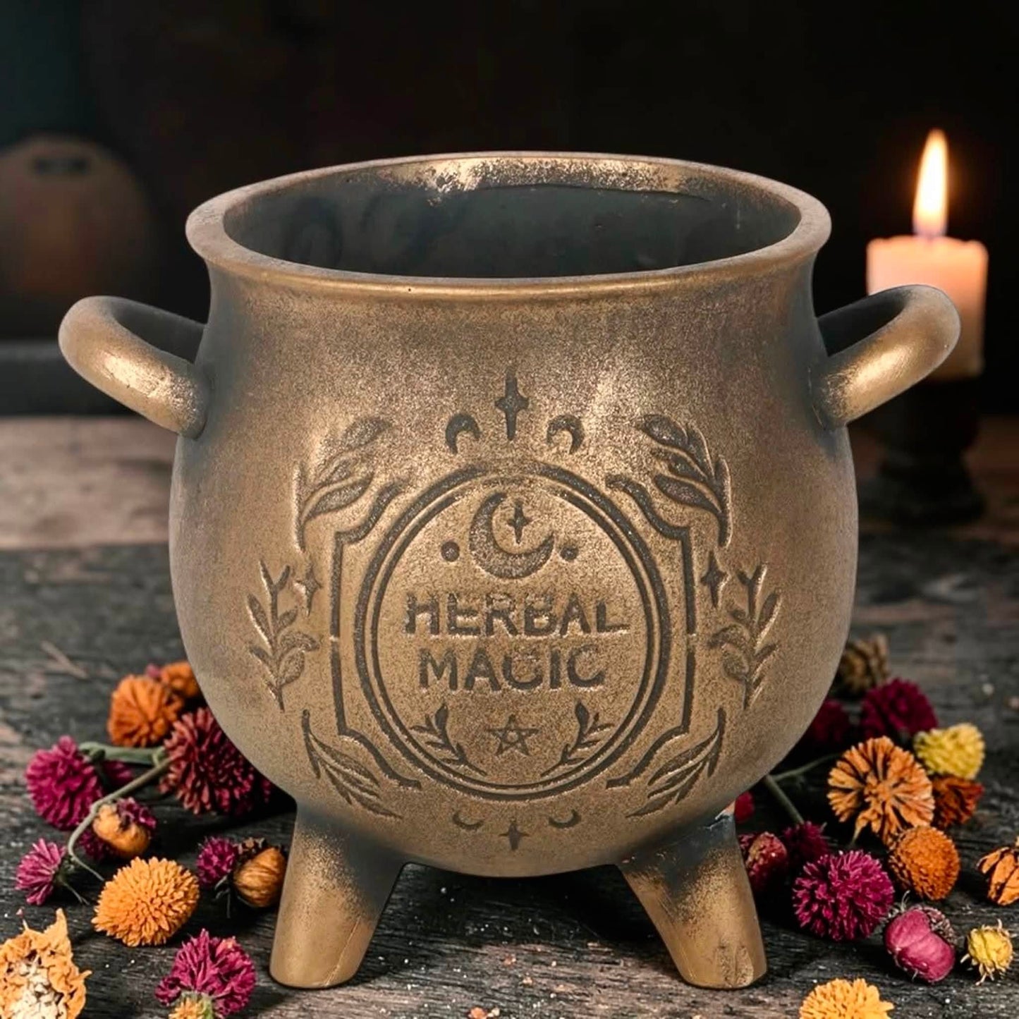 Pot en terre cuite chaudron de sorcière