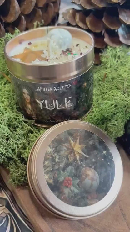 Bougie de Yule, sabbat de Yule, rituel de Yule, bougie rituel