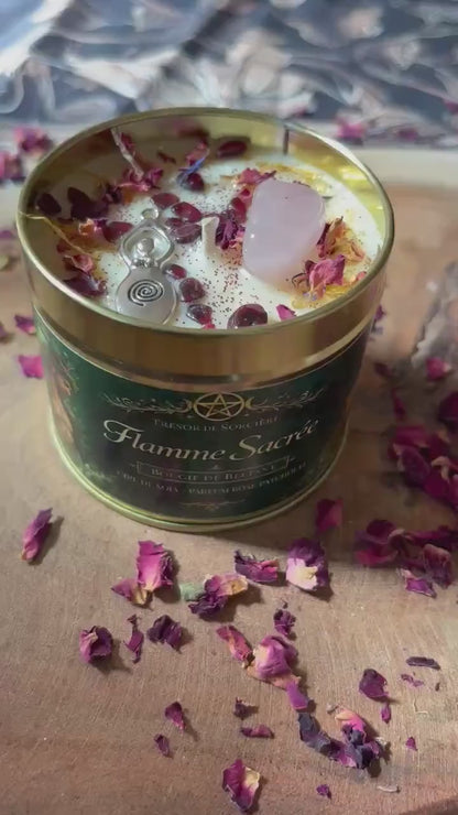 Bougie de Beltane, sabbat de beltane, bougie rituel beltane, bougie d'intention