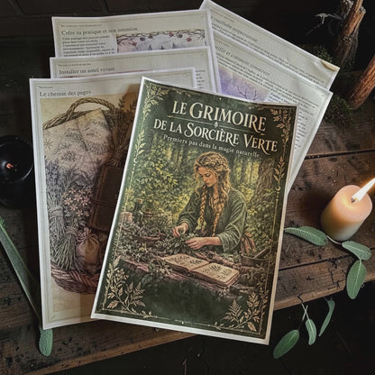 pages de grimoire "sorcière verte, premiers pas vers la magie naturelle"