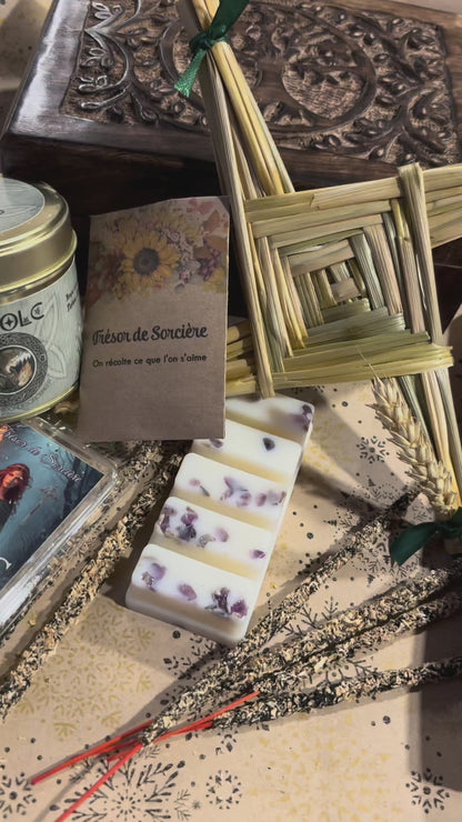 Box Imbolc, box spirituelle, witch box, sabbat d'Imbolc, box mensuelle Janvier 2026