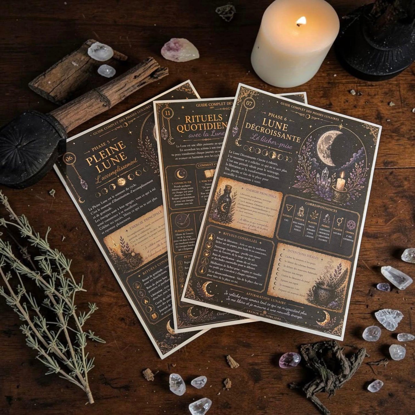 Téléchargement grimoire 15 pages "guide de la lune"