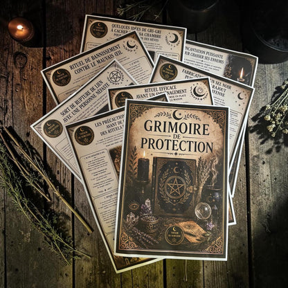 Téléchargement "grimoire de protection" 30 pages, pages de grimoire
