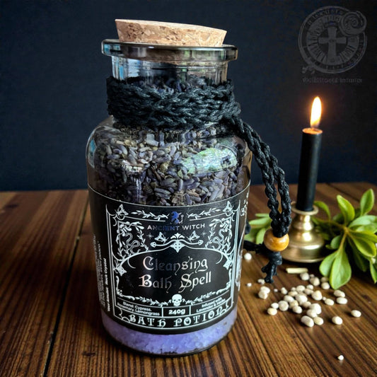 Rituel de Bain, sel de bain purifiant, sels de bain sorcière