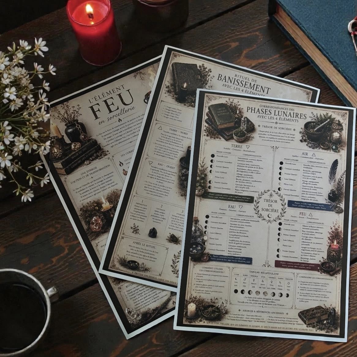 Téléchargement 24 pages de grimoire "Les 4 éléments"