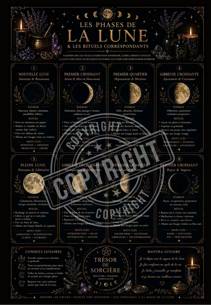 Téléchargement affiche" phases lunaires" - A3-A4