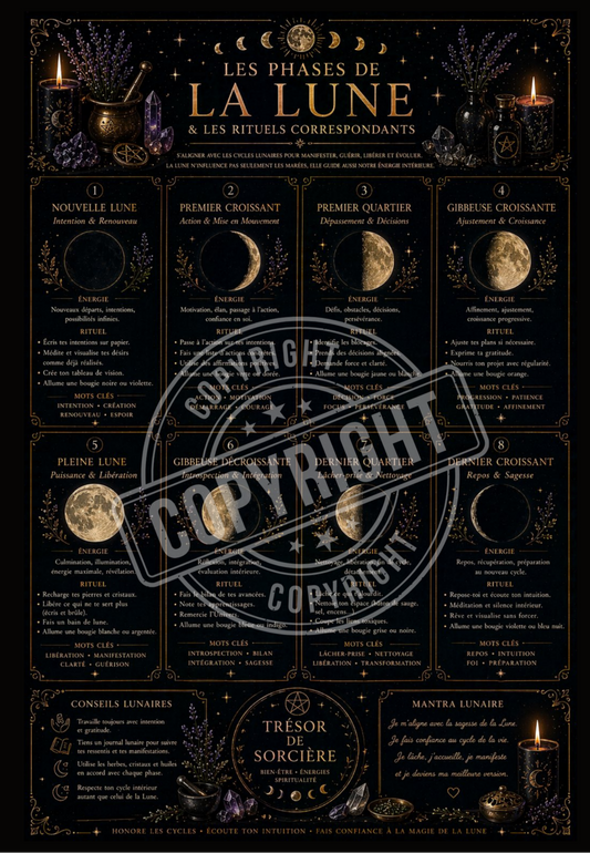 Téléchargement affiche" phases lunaires" - A3-A4