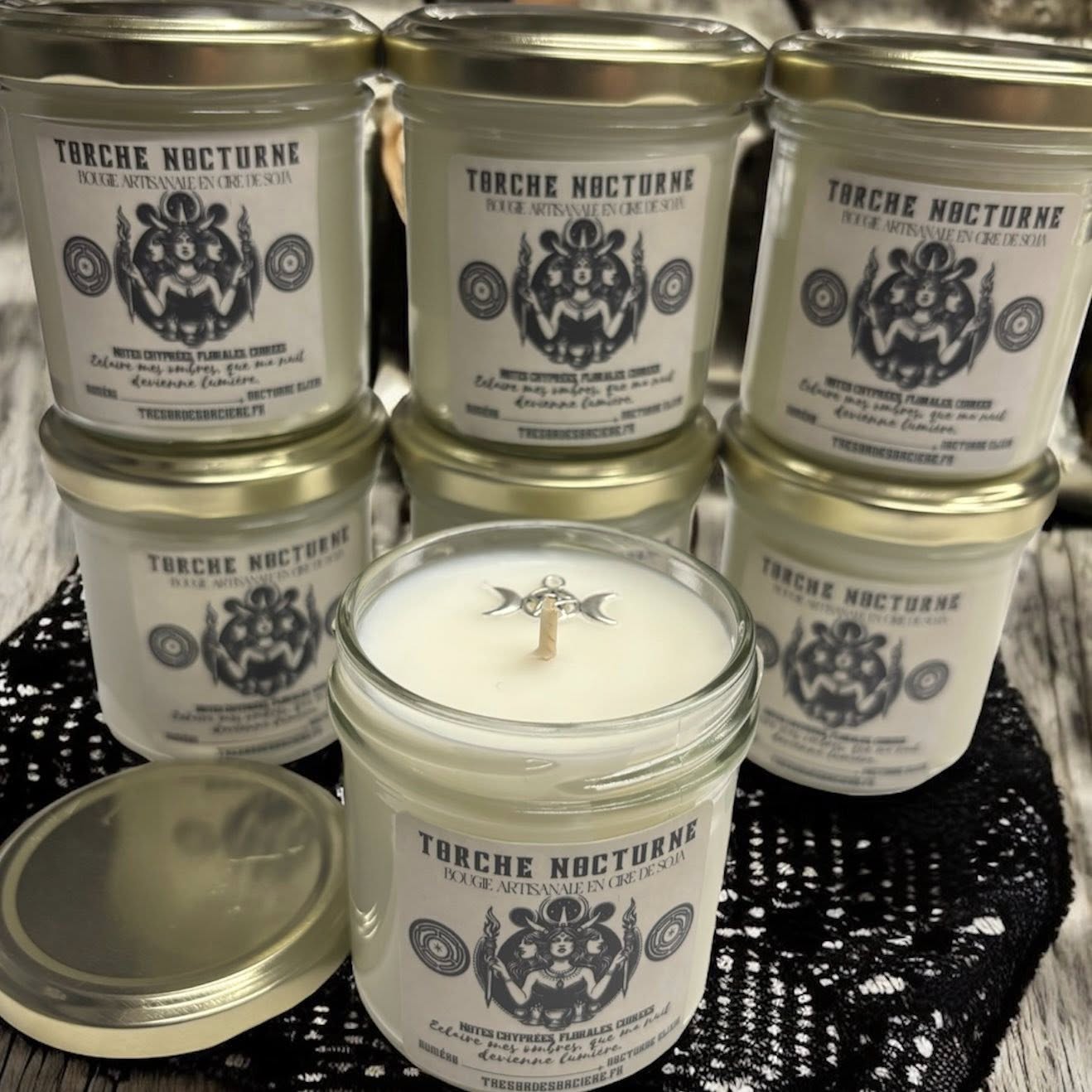 Bougie "torche nocturne", bougie d'intention