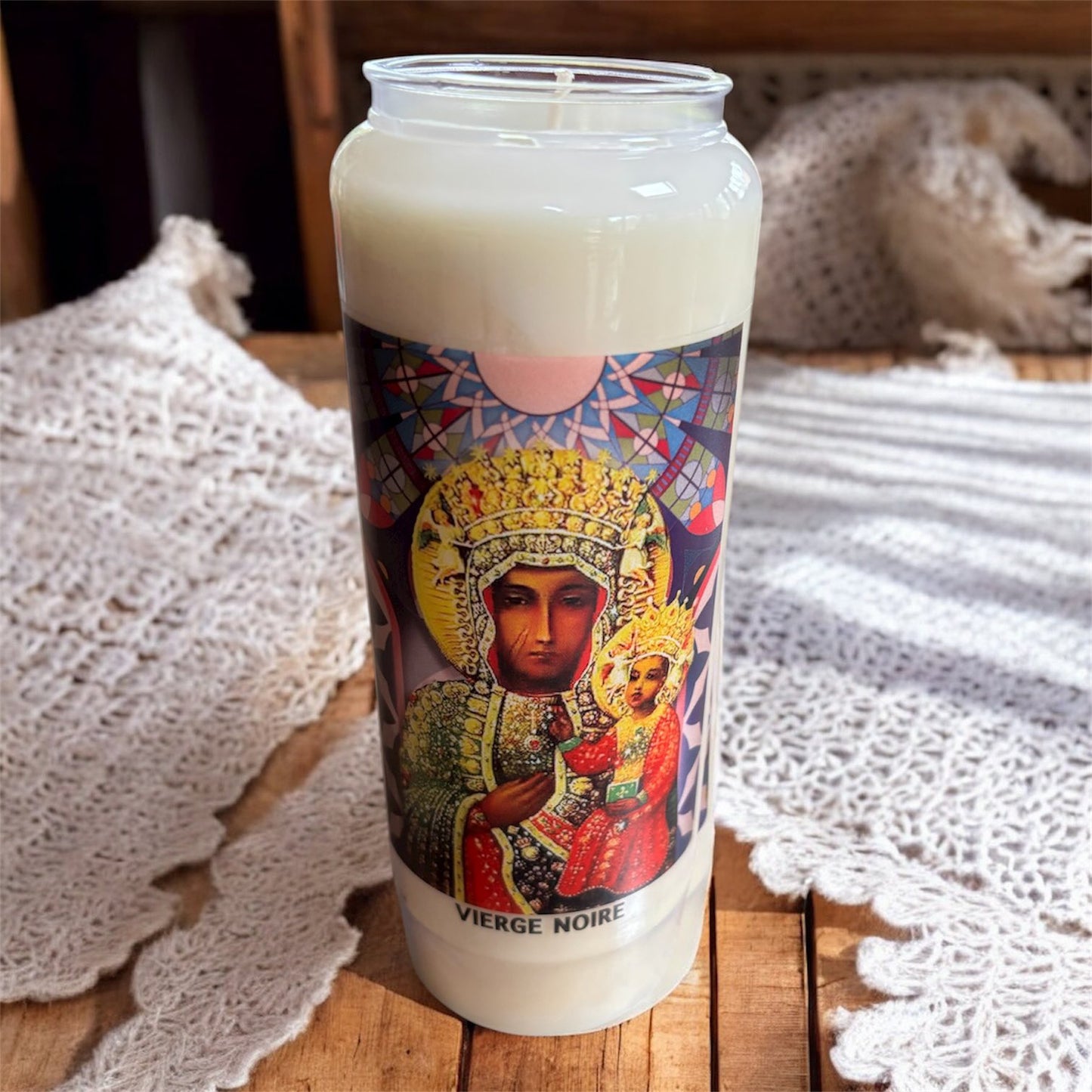 Bougie neuvaine "Vierge noire"