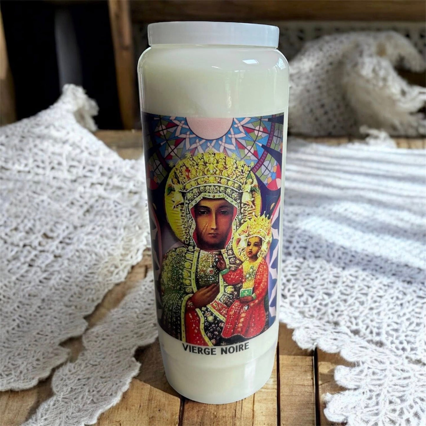Bougie neuvaine "Vierge noire"